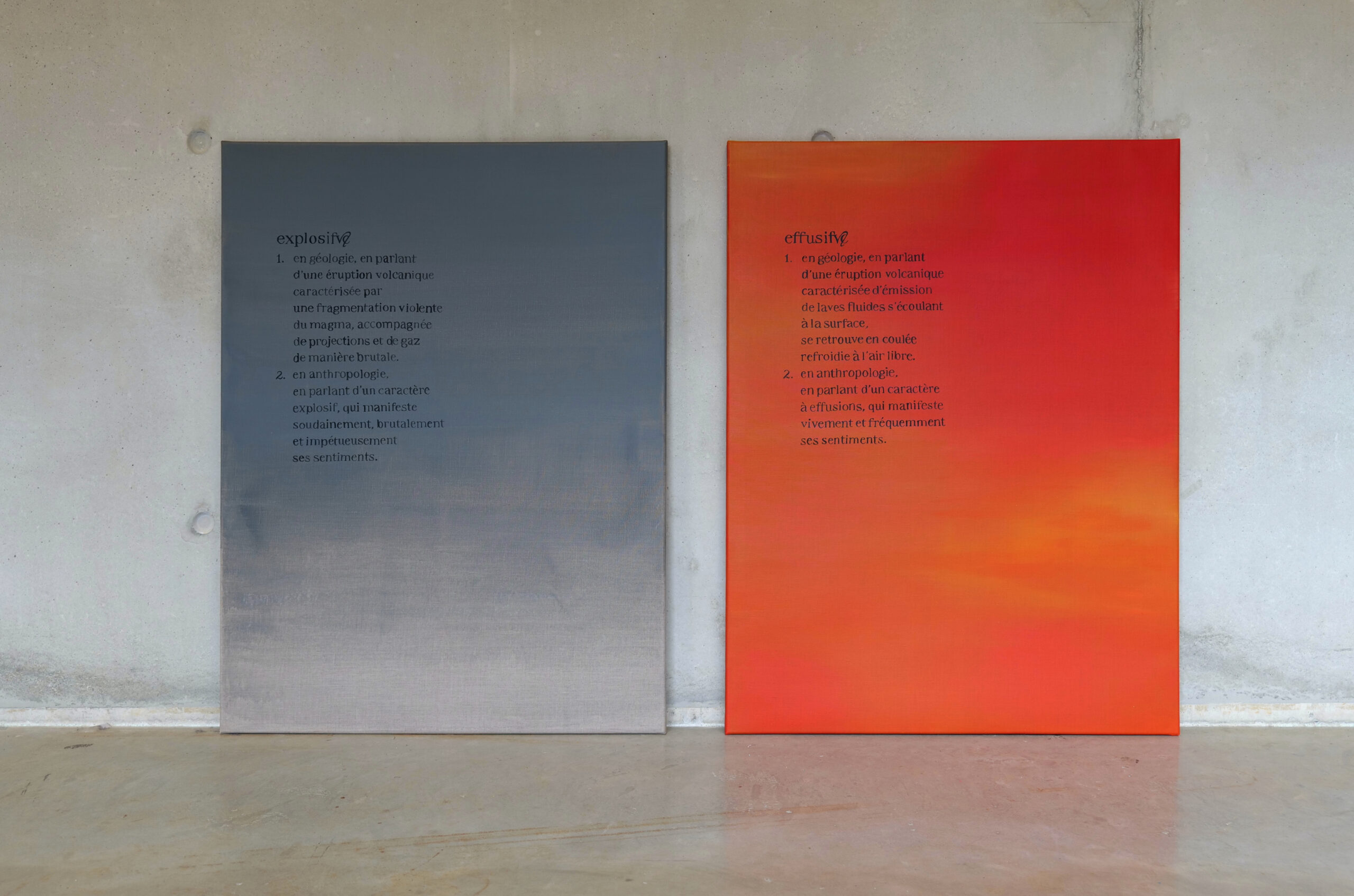 Prusiewicz Eva - Explosifve et Effusifve, peinture acrylique sur toile, 90x130cm, 2026 - Credit photo Manon Galland